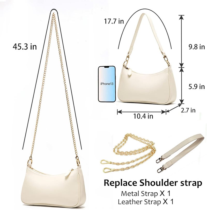 VODIU Clutch Tote Handbags with 2 Removable Straps and Zipper Closure Crossbody Bags Shoulder Purse Handbag for Women - Image 3